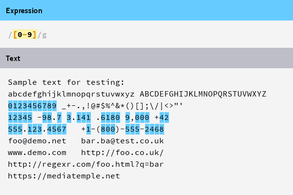 imagem ilustrando matching da regex usando lista com faixa