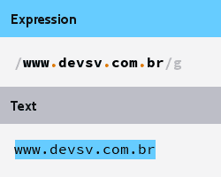 imagem ilustrando matching da url do devsv