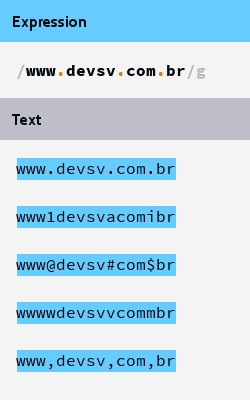 imagem ilustrando matching da url do devsv e muito mais