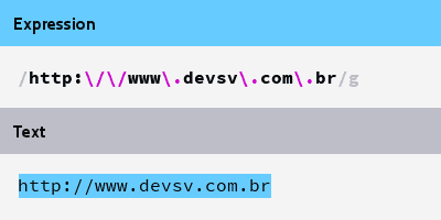 imagem ilustrando matching da url do devsv com http