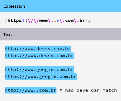 imagem ilustrando matching da url www..com.br