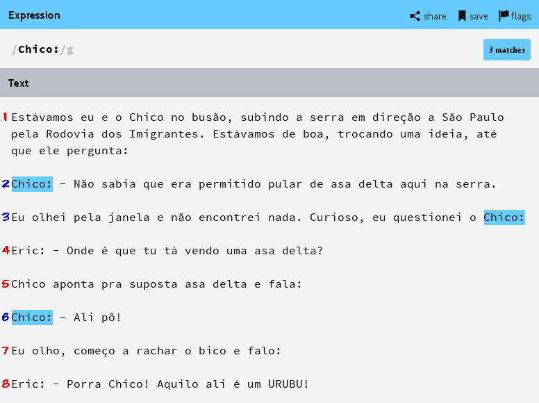 imagem ilustrando matching com "Chico:"
