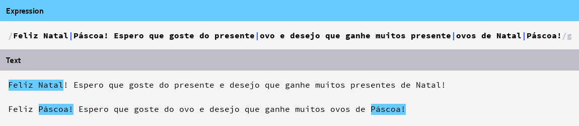 imagem ilustrando matching errado com mensagem de natal e pascoa