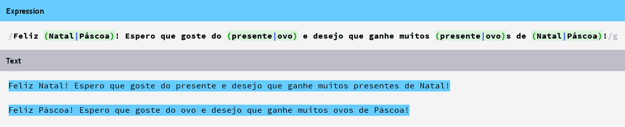 imagem ilustrando matching com mensagem de natal e pascoa