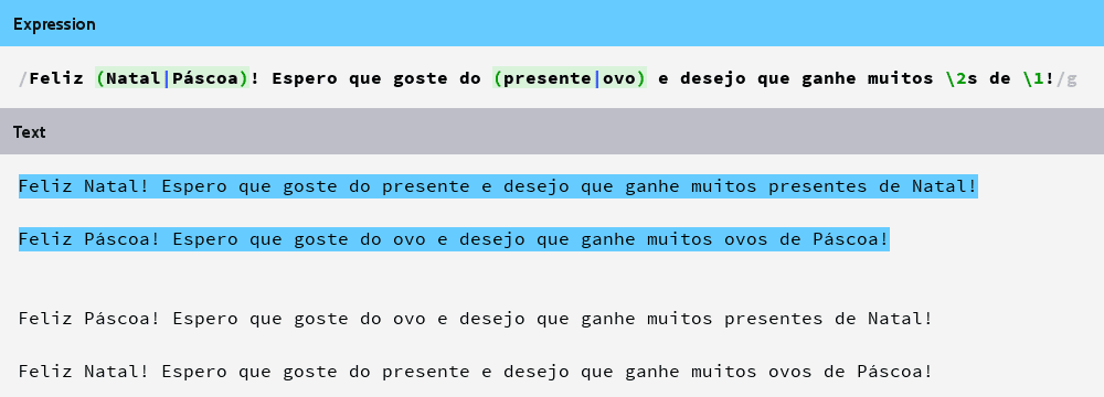 imagem ilustrando matching com mensagem de natal e pascoa usando retrovisores