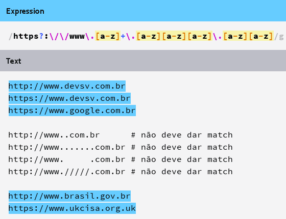imagem ilustrando matching de urls sem restringir em .com.br