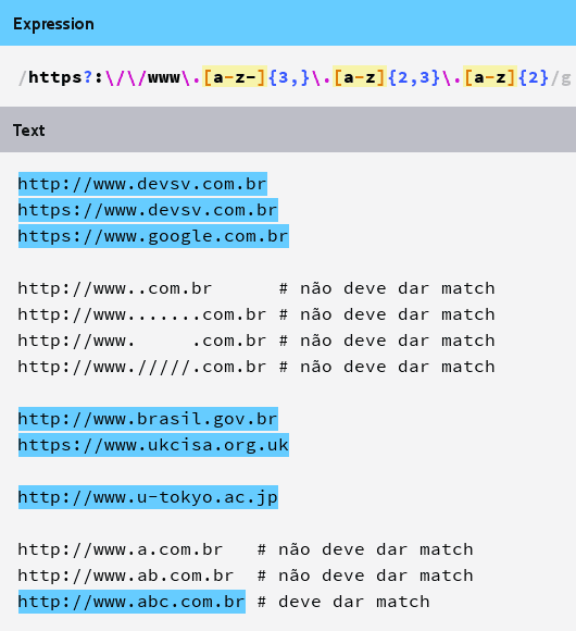 imagem ilustrando matching de domínios com pelo menos 3 letras